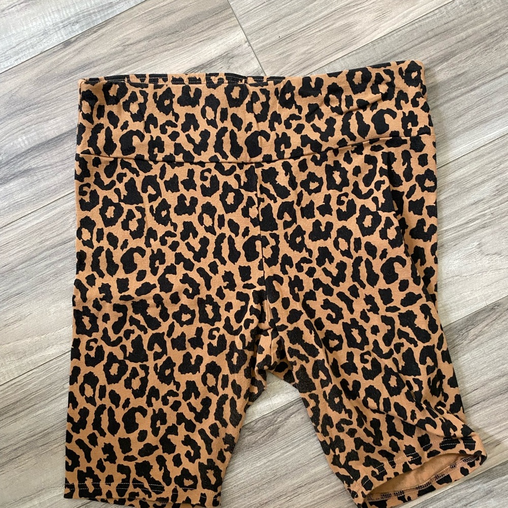 Leopard Print Women’s Biker Shorts